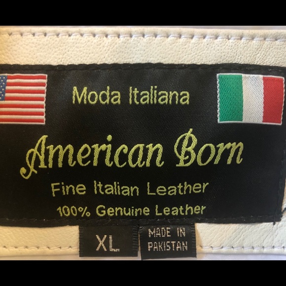 NWT | Vintage Genuine White Leather Bomber Jacket - Picture 13 of 15